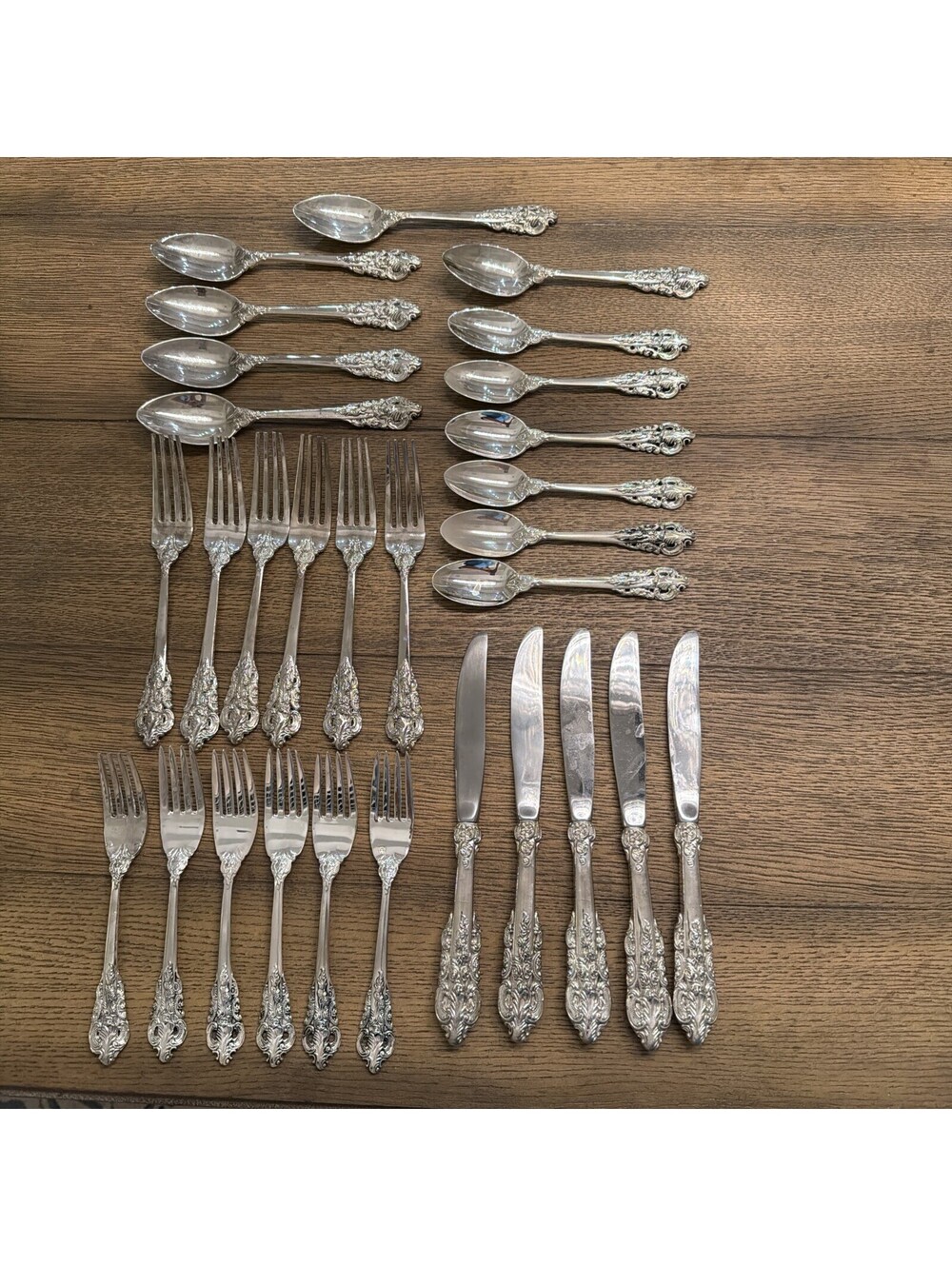 Godinger Baroque Silverplate Flatware Service for 6 - 30 Pc Replacement Set